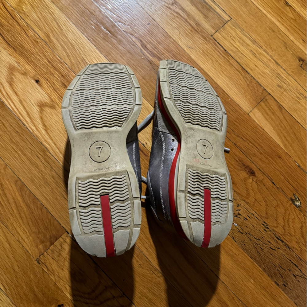 Prada 4E0874 Silver Sneakers vintage men 7 / women 9 - Picture 4 of 7